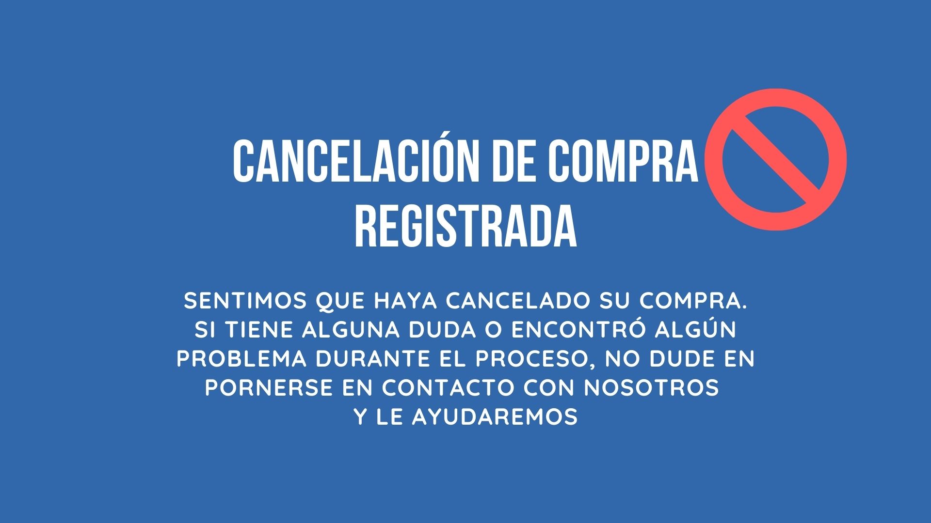 pago financiado cancelado